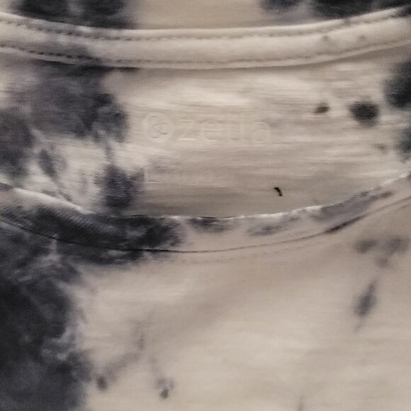 Zella Girl white & gray high low tie dye active top size L (10-12) - Picture 3 of 5